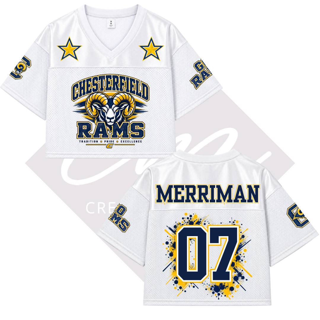 Chesterfield Name & Number - Crop Football Jersey