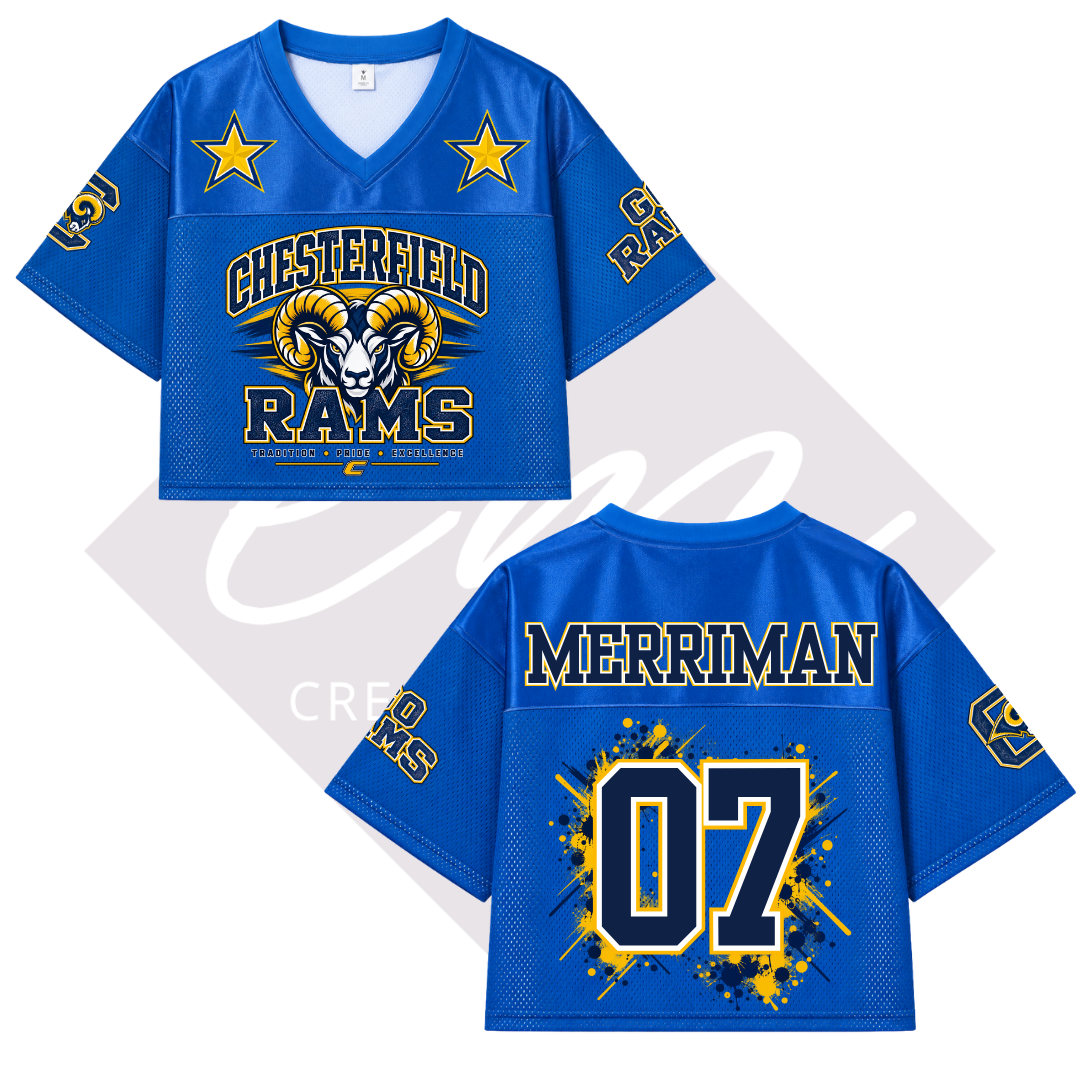 Chesterfield Name & Number - Crop Football Jersey